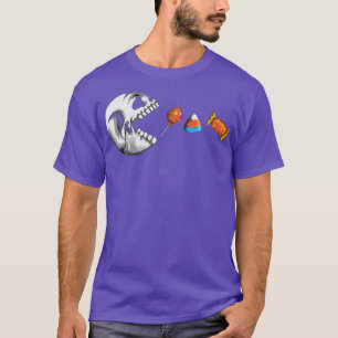 Totes Skeleton Pumpkin Sweet oder saures Halloween T-Shirt