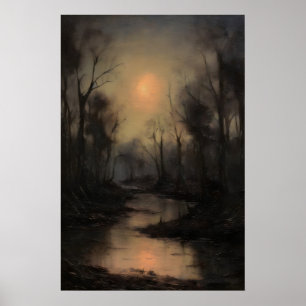 Totes Waldlandschaft Grusel Landschaft, Dunkle Aka Poster