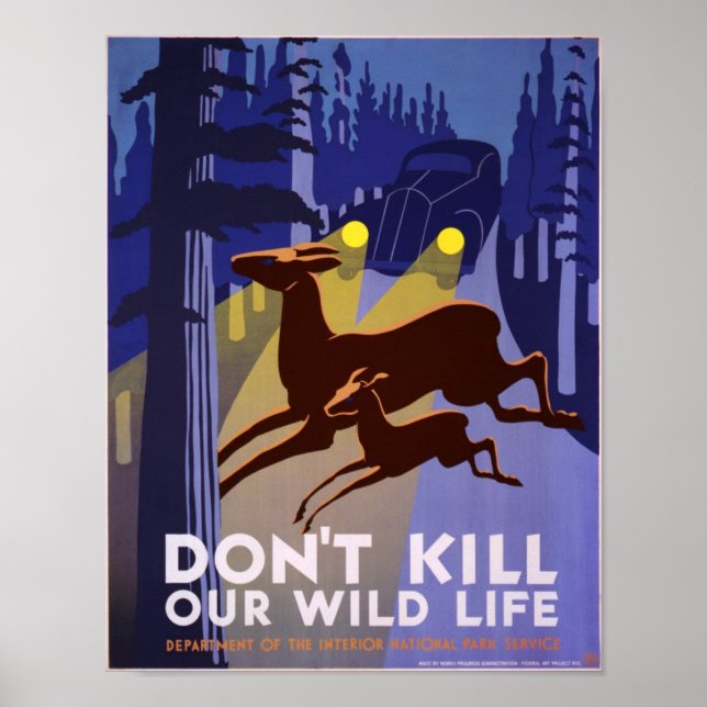 Tötet nicht unsere Wildtiere Poster (Vorne)