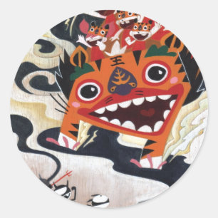 Tötet sie mit Laughters von Martin Hsu Runder Aufkleber