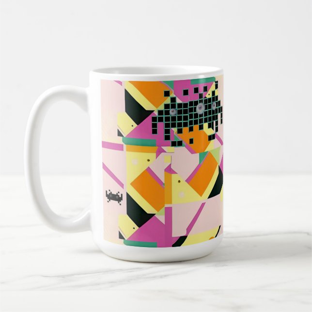 Tötete sie mit Memphis-Designed-Kindness Kaffeetasse (Links)