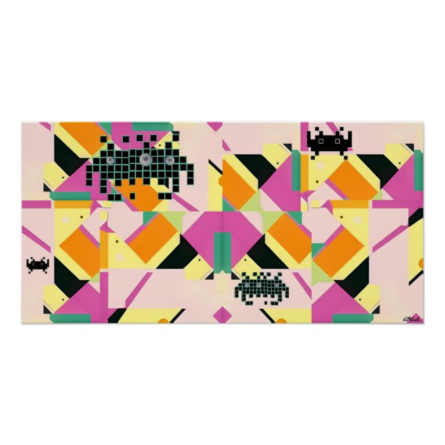 Tötete sie mit Memphis-Designed-Kindness Poster (Vorderseite)