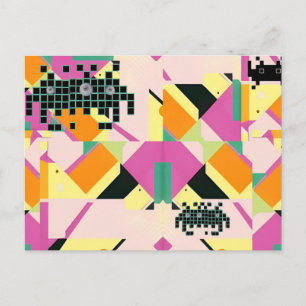 Tötete sie mit Memphis-Designed-Kindness Postkarte
