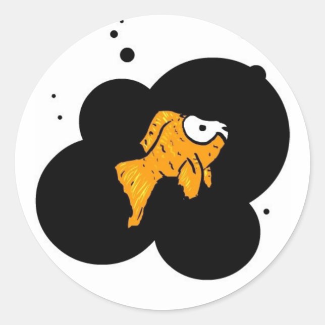 Totfisch Runder Aufkleber (Vorderseite)