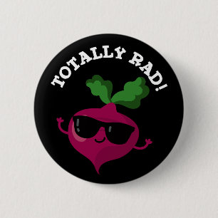 TotKrasse Funny Veggie Radish Pun Dark BG Button