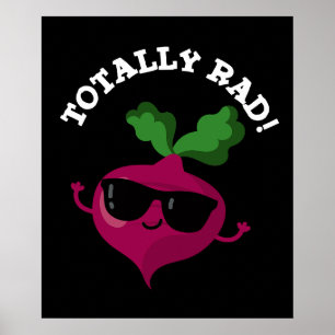 TotKrasse Funny Veggie Radish Pun Dark BG Poster