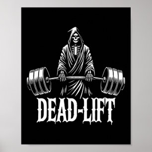 Totlift - Grimmiger Sensenmann Halloween Gym Worko Poster