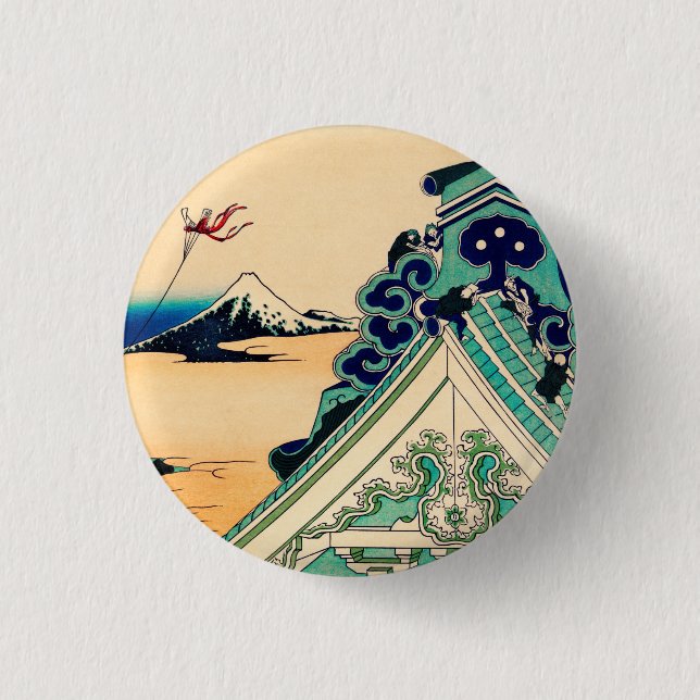 Toto Asakusa Honganji von Katsushika Hokusai Button (Vorderseite)