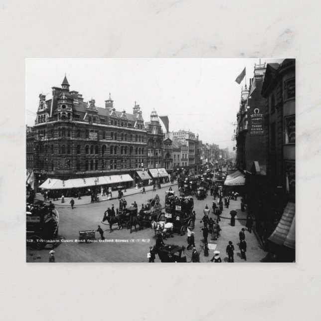 Tottenham Court Road von der Oxford Street, Postkarte (Vorderseite)