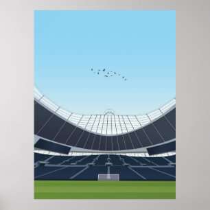 Tottenham Hotspur Stadion Illustration Design Poster