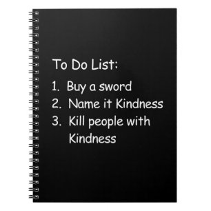 Tötung Peole mit Güte Notizblock