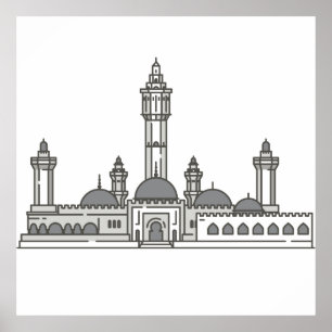 Touba senegal World Sehenswürdigkeiten Poster