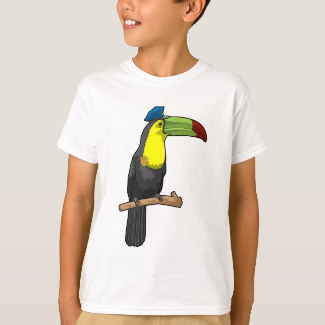 Toucan als Polizeibeamte T-Shirt (Vorderseite)
