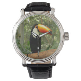 Toucan am Baumzweig Armbanduhr