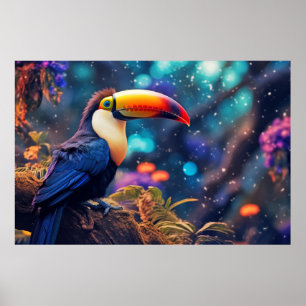 Toucan Animal Bird Wildlife Wilderness Colorful Poster