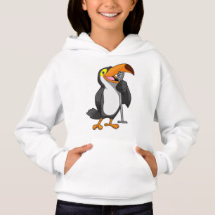 Toucan bei Musik mit Mikrofon Hoodie