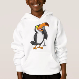 Toucan bei Musik mit Mikrofon Hoodie