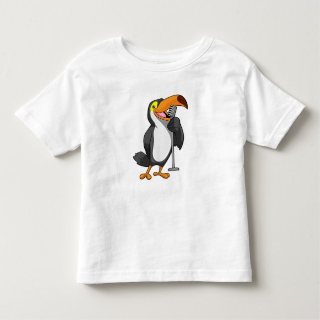 Toucan bei Musik mit Mikrofon Kleinkind T-shirt (Vorderseite)