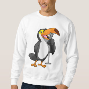 Toucan bei Musik mit Mikrofon Sweatshirt