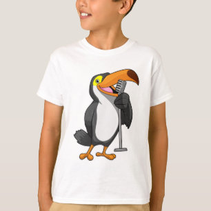 Toucan bei Musik mit Mikrofon T-Shirt