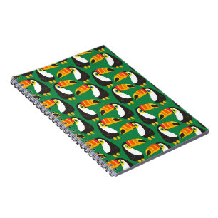 Toucan Bird Orange Beak Natural Green Animal Notizblock