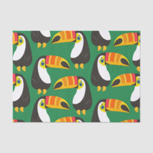 Toucan Bird Orange Beak Natural Green Animal Seidenpapier