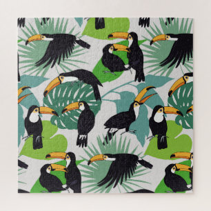 Toucan Bird: Palm Blätter Pattern Puzzle