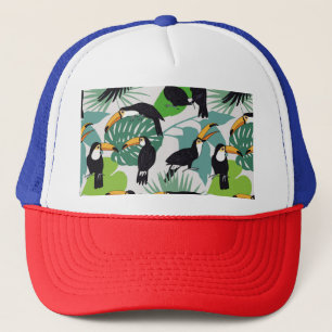 Toucan Bird: Palm Blätter Pattern Truckerkappe