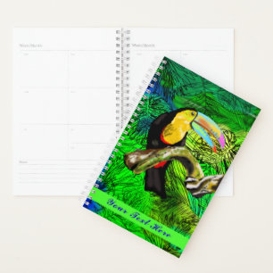 Toucan Bird Planner - Ihr Text - Name Planer