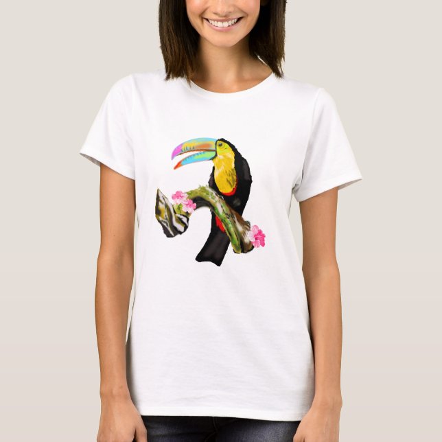 Toucan Bird T - Shirt - Exotic Summer Vacation (Vorderseite)
