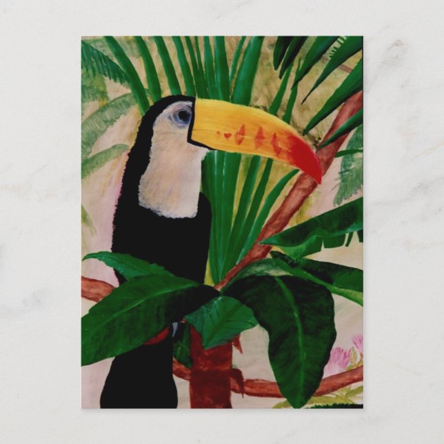 Toucan Bird Wildlife Kunst, Dichtung und Musik Postkarte (Vorderseite)