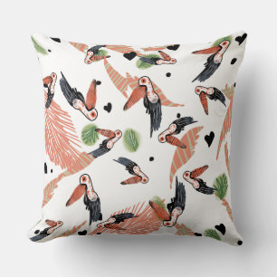 Toucan Birds Summer Tropical Greenerity Art Kissen