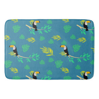 Toucan Blue und Green Tropenwald Badematte