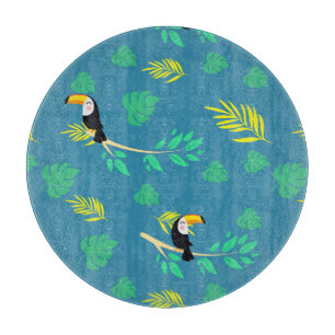 Toucan Blue und Green Tropenwald Schneidebrett