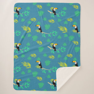 Toucan Blue und Green Tropenwald Sherpadecke