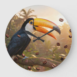 TOUCAN - COFFEE KÖNIGIN GROßE WANDUHR