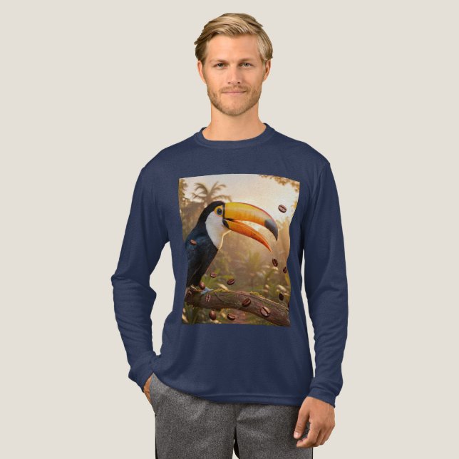 TOUCAN - COFFEE KÖNIGIN Tri-Blend SHIRT (Volle Vorderseite)
