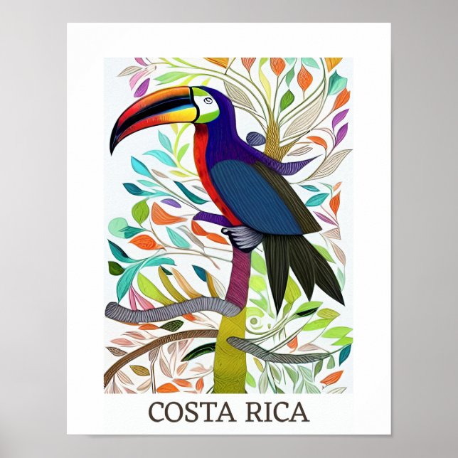 Toucan Costa Rica Design Poster (Vorne)
