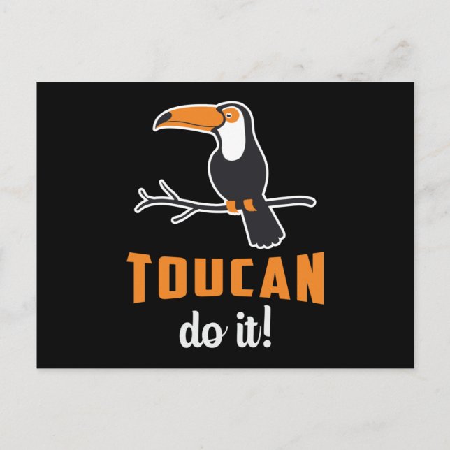 Toucan Do it Bird Watcher Watching Retro Toucans Postkarte (Vorderseite)