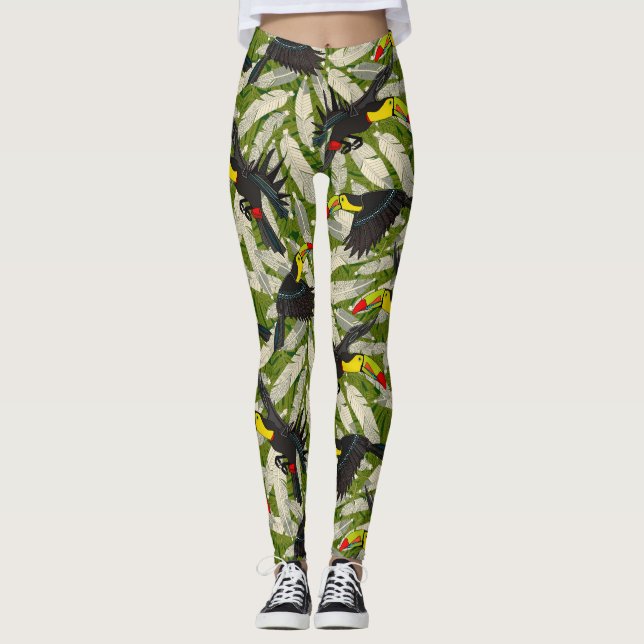 Toucan Dschungel Leggings (Vorderseite)
