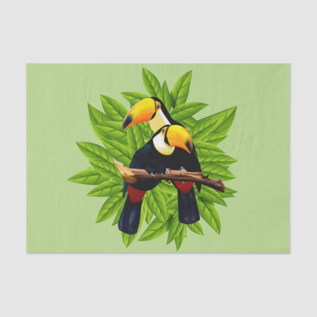 Toucan Duo Green Seidenpapier (Vorderseite)