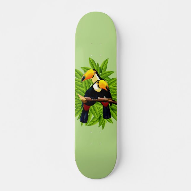 Toucan Duo Green Skateboard (Vorne)