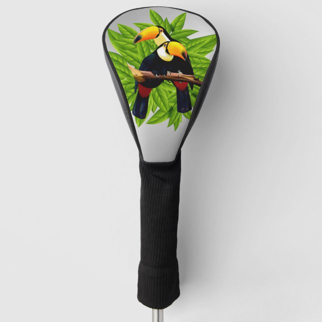 Toucan Duo Silver Golf Headcover (Vorderseite)