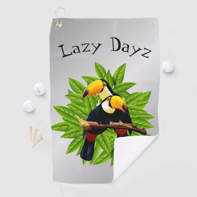 Toucan Duo Silver Golfhandtuch (Insitu)