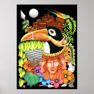 Toucan Fantasy Art Design Poster