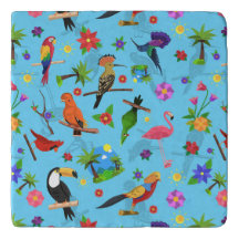 Toucan Flamingo und Arara nahtlose Vogelmuster