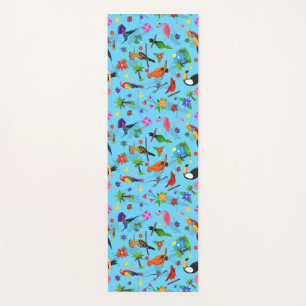 Toucan Flamingo und Arara nahtlose Vogelmuster Yogamatte