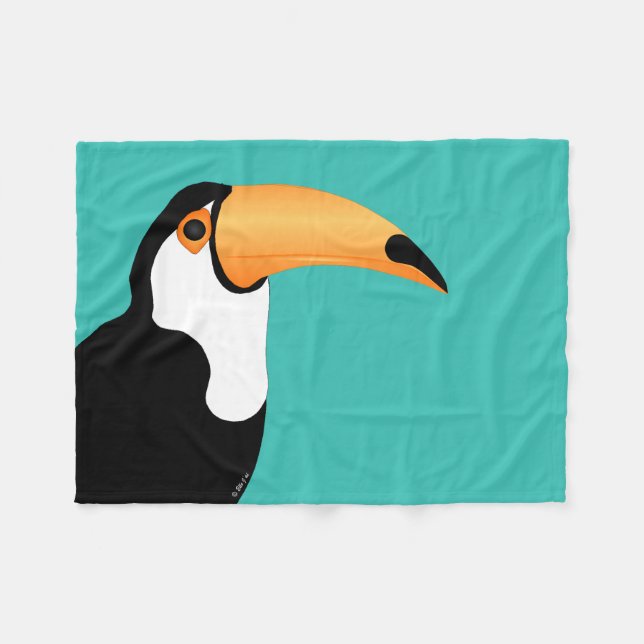 Toucan Fleece Blanket (Vorderseite (Horizontal))