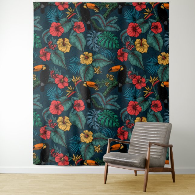 Toucan garden 2 wandteppich (Beispiel)