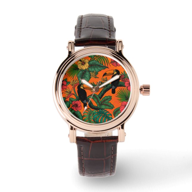 Toucan Garden Armbanduhr (Vorderseite)